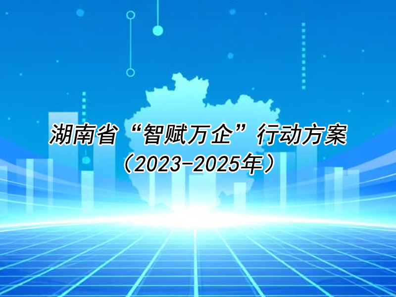 湖南省工业和信息化厅解读《湖南省“智赋万企”行动方案（2023-2025年）》