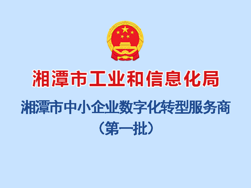 中皓被评为湘潭市中小企业数字化转型核心服务商