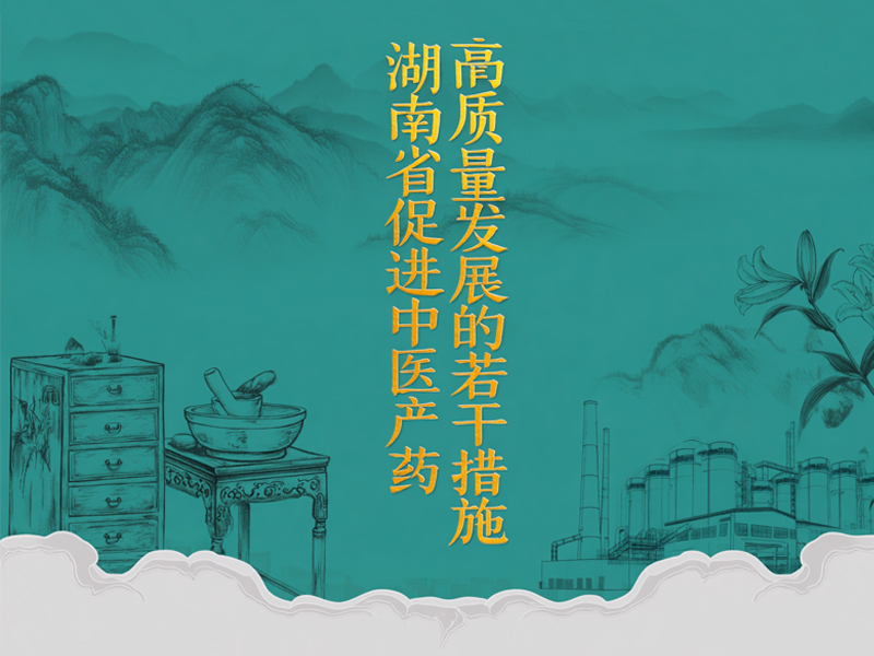 湖南省促进中医药产业高质量发展的若干措施